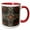 Red/White, variant on 3drose, Ruby Decorative Gift Mandala, 15oz Two-tone Red Mug
