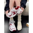 thumbnail image 4 of Women's Outdoor Athletic Shoes - Soft Leather Thick-Soled Height-Enhancing Sneakers, Breathable Mesh for Women, Running Sports Activities, Modern Casual Design, 4 of 4