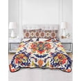 thumbnail image 3 of Boho Flowers Twin XL Size Down Alternative Comforter, Lightweight Comforter Quilt Bedding Set with Pillow Shams Abstract Bohemian Colorful Retro Floral All Seasons Bed Comforter Duvet Insert 68"x98", 3 of 7