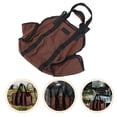 thumbnail image 1 of ORDDIART Sac à Bois Pliant en Toile Marron avec Sangle pour Rangement Extérieur Portable, 1 of 4