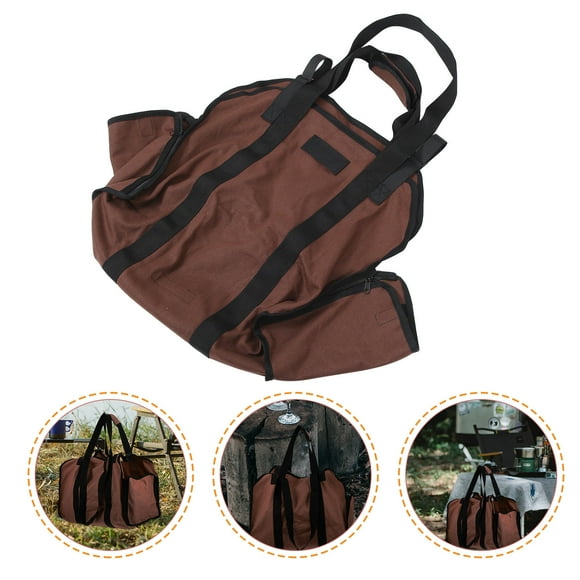 Hytrove Bolsa Para Guardar De Lona Marrón Plegable Fácil De Transportar Y Almacenar
