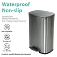 thumbnail image 5 of CL.HPAHKL 13 Gallon Step-on Trash Can with Soft-Close Lid, Stainless Steel Kitchen Garbage Can with Foot Pedal and Removable Inner Bucket, Fingerprint-Proof Trash bins for Home Office, 5 of 8
