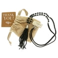 thumbnail image 4 of Erica Lyons Velvet Gift Bag  Beaded Tassel Long-Necklace Black & Silver-Tone, 4 of 7