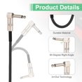 thumbnail image 3 of Uxcell 1 Pcs Guitar Patch Cables 16 Inch Pedal Board Cord 1/4 Inch Metal Double Elbow TS Right Angle Guitar Patch Effect Cable Cord for Instrument Effect Pedal Mixing Console, Black, 3 of 6