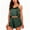 Green, variant on Ussuma Two Piece Sets for Women Sleeveless Camisole with Pockets Ruffle Hem Shorts Solid Color Comfortable Sleepwear for Home L Pink