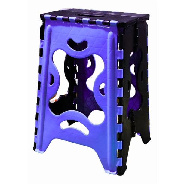 Banco Plegable Grande Portatil Plastico Soporta 120kg 1pz Acabado De La Estructura Mate Color Morado