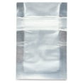 thumbnail image 2 of 50 Pack 2"x3" Mylar Clear/Silver Aluminum Foil Resealable Flat Bags Heat Seal Zipper Lock Reusable Storage Pouches for Zip Food Storage Lock Packaging with Tear Notches, 2 of 5
