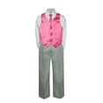 thumbnail image 2 of 4PC Shirt Gray Pants Vest & Necktie Set Baby Boy Toddler Kid Formal Suit Sm-7, 2 of 3