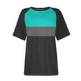 thumbnail image 5 of Htigea Clearance Women's Summer Top Crewneck Short Sleeve T Shirts Casual Basic Loose Fit Tee Mint Green,L, 5 of 5
