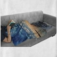 thumbnail image 6 of Pier Soft Flannel Fleece Throw Blanket, Wooden Plank Grunge Jetty Through the Calm Ocean Tropic Palm Tree and Dramatic Sky, Cozy Plush for Indoor and Outdoor Use, 50" x 70", Multicolor, by Ambesonne, 6 of 6