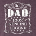 thumbnail image 5 of Wild Bobby, No. 1 Dad Genuine Legend Father's Day Mens Premium Tri Blend Tee, Vintage Purple, Small, 5 of 6
