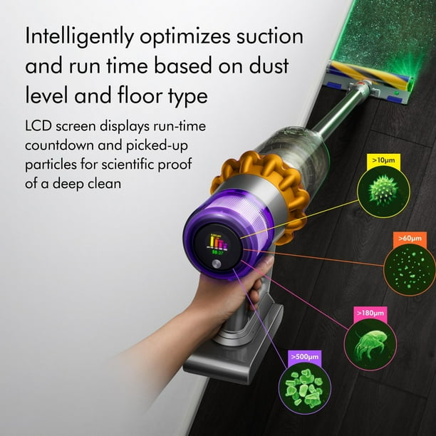 マ*ル様 【未使用品】Dyson V15 Detect complete Dyson V15 Detect Cordless Vacuum, Yellow Nickel, Handheld Mode
