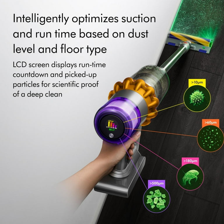 Dyson V15 Detect Cordless Vacuum, Yellow Nickel, Handheld Mode