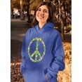 thumbnail image 2 of Floral Peace Symbol Hoodie Women -SPIdeals Designs, Female 5X-Large, 2 of 4