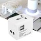 thumbnail image 5 of Adaptador de enchufe de viaje internacional USB doble multifunción CA 110 ~ 250 V 6 A (blanco), 5 of 8