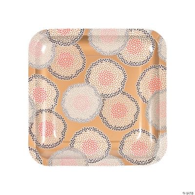 Gold Mum Dinner Plates (8Pc) - Party Supplies - 8 Pieces