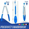 thumbnail image 7 of 7 Pack Kitchen Tongs, Colorful Food Tongs with Non-Slip Handles, Cooking Tongs for BBQ, Grilling, Serving, Assorted Colors, 7 of 7