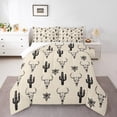 thumbnail image 2 of Feelyou Western Cactus Plant Full Size Comforter Sets for Kids, Tribal Sheep Skeleton Bedding Comforter Set, Bohemian Theme Bedding Sets, Super Cozy Room Decor, 3 Pieces, 2 of 8
