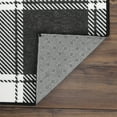 thumbnail image 4 of My Magic Carpet Machine Washable Buffalo Plaid Black and White 3x5 Area Rug - Non-Slip Indoor Rugs for Bedroom, Kitchen, 4 of 5