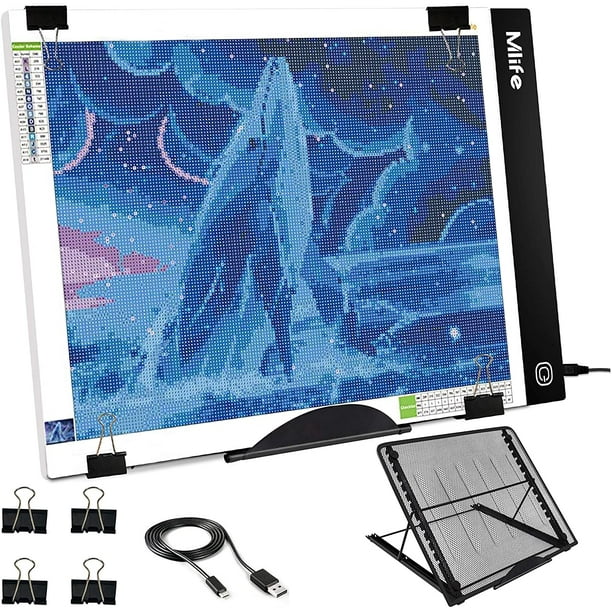 NEW A4 Drawing Tablet Board USB Powered Dimmable LED Light Pad For  Drawing,Tracing,Diamond Painting Accessories Pen Stand Tray