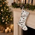 thumbnail image 6 of Feledorashia Christmas Stocking, Holiday Mantel Hanging Sock, Patterned Fabric Boot Shape with a Wide Cuff and Hanging Loop for Fireplace Stair Railing and Gift Display, Soft Reusable Seasonal Decor, 6 of 9