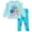 Turquoise, variant on Pinkfong Baby Shark Fleece Sweatshirt and Leggings Outfit Set Infant to Toddler