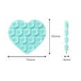 thumbnail image 3 of Universal Hand-Free Silicone Sucker Washable Heart-shape Suction Cup Bracket Phone Accessories Sucker Support Mobile Phone Fixed Pad WHITE, 3 of 7