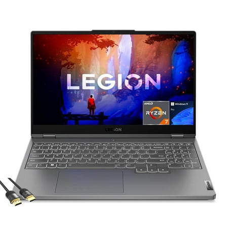 Lenovo Legion 5 Gaming Laptop, 15.6" WQHD IPS, AMD Ryzen 7 7735H Up to 4.75GHz, GeForce RTX 4060, 32GB DDR5, 2TB NVMe SSD, Backlit Keyboard, Webcam, Wi-Fi 6, RJ-45, Type-C, Mytrix HDMI, Win 11 Pro