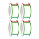 thumbnail image 1 of EeaseMX 4 rollos de etiquetas adhesivas para nombres, etiquetas rectangulares de colores, etiquetas para despensa, 1 of 7