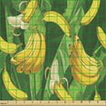 thumbnail image 2 of Ambesonne Exotic Fabric by the Yard Upholstery, Banana Fruit Palm Leaves, 5 Yards, Earth Yellow Fern Green, 2 of 5