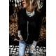 thumbnail image 3 of ABPHQTO Sudadera de mujer con cuello alto y empalme a rayas, 3 of 5