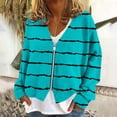 thumbnail image 1 of EGNMCR Veste Décontractée Sans Capuche à Manches Longues pour Femmes Cardigan Chaud à Fermeture Éclair Col en V Blouse à Manches Longues, 1 of 5