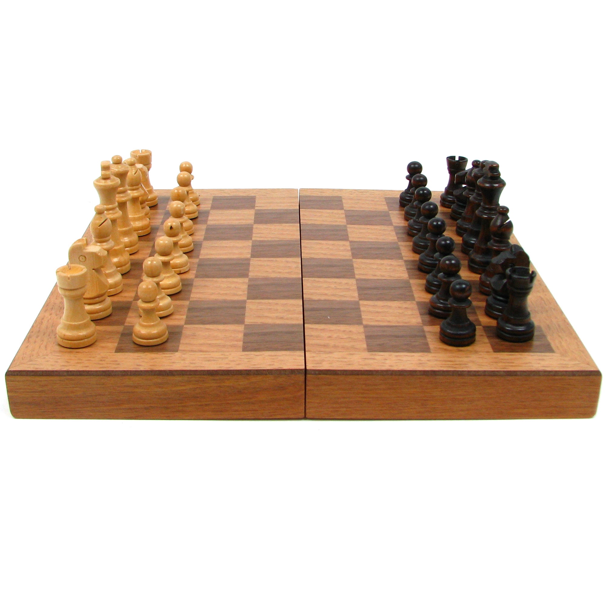 Hey! Play! Wooden Book Style Chess Set, Chess Board with Staunton Chessmen