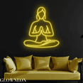 thumbnail image 3 of Glowneon Girl Meditating Line Art, Yoga Neon Sign, Yoga Club Led Sign, 3 of 5