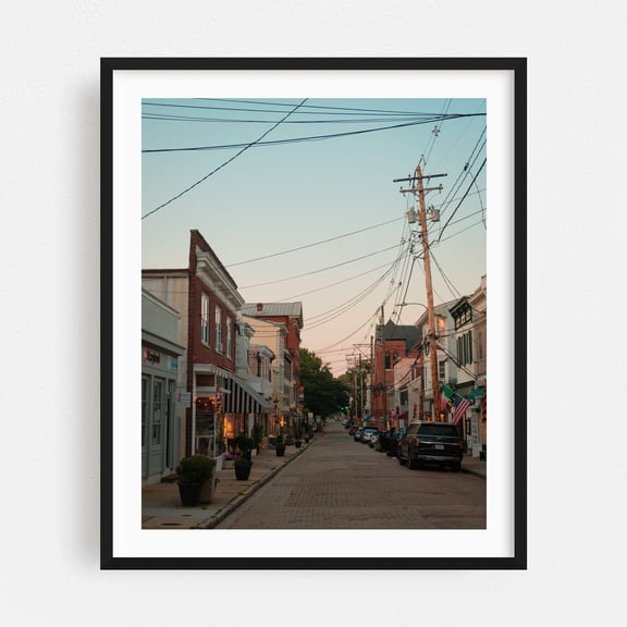 Maryland Ave, Annapolis - Annapolis Maryland Photography Black Framed Wall Art Print 16 x 20 inches
