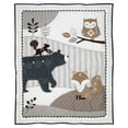 thumbnail image 3 of Lambs & Ivy Woodland Forest Animal Nursery 5-Piece Baby Crib Bedding Set - Gray, 3 of 9