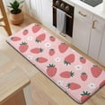 thumbnail image 5 of Red Strawberry Plants Fruit Flower Pink Pattern Kitchen Rug Mat,Kitchen Runner Rugs Non Skid Washable,Decorative Kitchen Floor Mats for Kitchen,Sink,Laundry,17"x47.2", 5 of 7