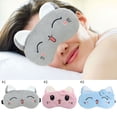 thumbnail image 2 of Bangcool Sleeping Mask Cute Cartoon Cat Blindfold Eyeshade with Ice Pack for Home Travel, 2 of 10