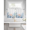 thumbnail image 2 of Half Window Curtain 36 Inches Long, Coastal Coral Window Treatment Curtain Drapes, Blue Ocean Starfish Seagrass Watercolor Small Tier Curtains for Bathroom Over Sink, 27.5"x36", 2 Panels, 2 of 7