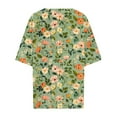 thumbnail image 4 of Jjayotai Summer Tops for Women, V Neck Blouses, Short Sleeve Dressy Shirts, Casual Tunic Top, Womens Graphic T Shirts, Women's T-Shirts Multicolor^14 L, 4 of 5