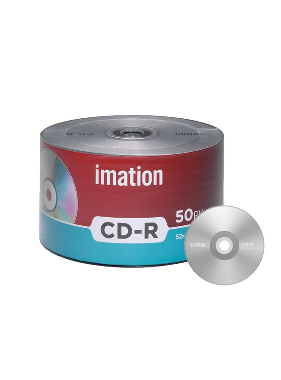 50 Pack Imation CD-R 52X 700MB/80Min Branded Logo Blank Media Recordable Data Disc