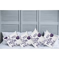 thumbnail image 2 of Ambesonne I Love You Throw Pillow Cover 4 Pack, Universe Moon Heart, 20", Dark Purple, 2 of 7