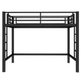 thumbnail image 5 of Jopath Full Size Metal Loft Bed, Loft Bed with Easy Climbing Ladder and Guardrails for Boys Girls Teen Black, 5 of 9