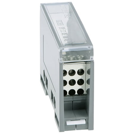 Unique Bargains 1 In DIN Rail Terminal Block Connectors  Distribution Block Silver 9 Outlets price history on PriceWatchPro