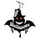 thumbnail image 2 of Letrero de bienvenida colgante de Halloween, licencia de licencia de tejida para , para decoraciones de casas embrujadas, color negro perfecl monstruo de calabaza de halloween, 2 of 7
