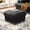 Black, variant on Welzona 25" Corduroy Storage Ottoman, Square Footrest Bench with Hidden Compartment, Tool-Free Assembly, Off White