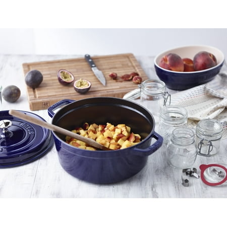 Staub Cast Iron 4-qt Round Cocotte - Dark Blue - Dark Blue