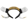 thumbnail image 1 of Punk Style Horn Hairband Cosplay Headband Silver 18.00X15.00X10.50CM Plastic Cosplay Party Accessory Gift 1Pcs, 1 of 5