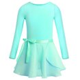 thumbnail image 3 of Leotardos de tutú de Ballet para niñas, Ropa de baile de manga larga, clase de baile de Ballet, gimnasia con falda atada de gasa, conjunto de ropa de bailarina, 3 of 5