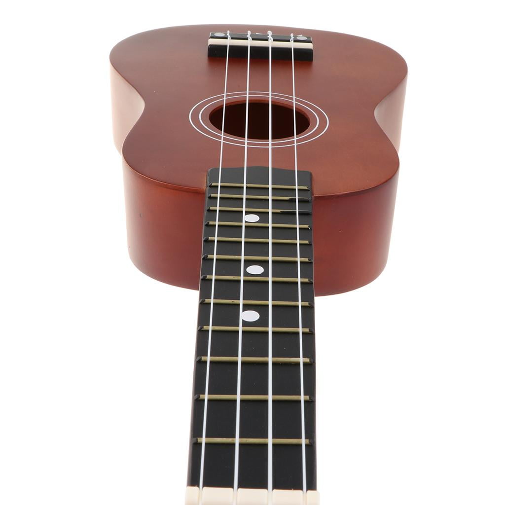LeeQinersw 21 Inch Hawaiian Ukulele Guitar Wooden Stringed Instrument for Beginners, Colors Brown